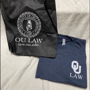 Oklahoma University Law school shirt and gift bag
